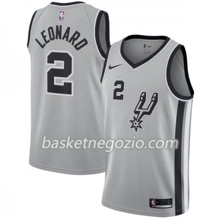 Canotte Uomo San Antonio Spurs Kawhi Leonard 2 Nike 2017-18 Grigio Swingman